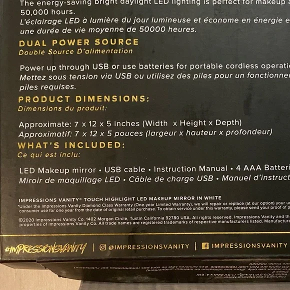 Impressions Vanity Touch Highlight LED Mirror - White - Picture 10 of 10